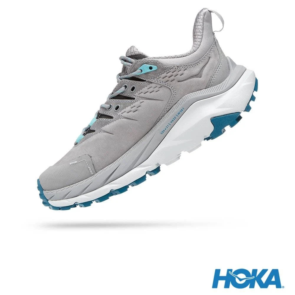HOKA ONE ONE Kaha 2 Low GTX 鯊魚灰/珊瑚藍 女 - 馬拉松世界