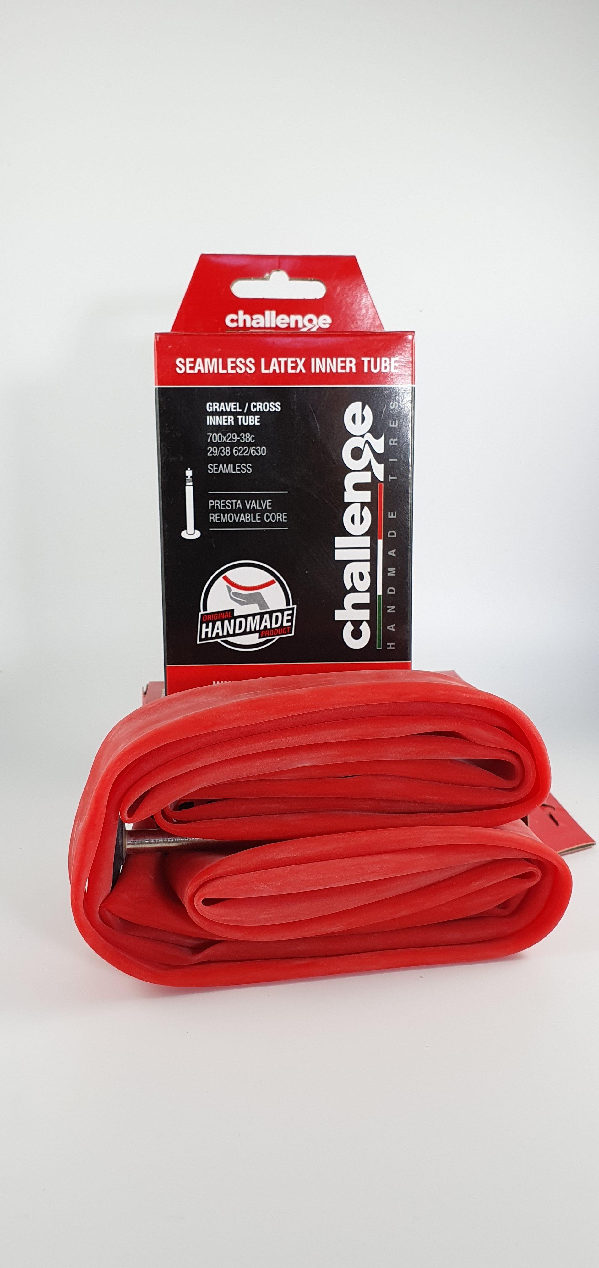 CHALLENGE LATEX INNER TUBE 超輕量化乳膠內胎 Presta 47.5mm 粉紅色 馬拉松世界